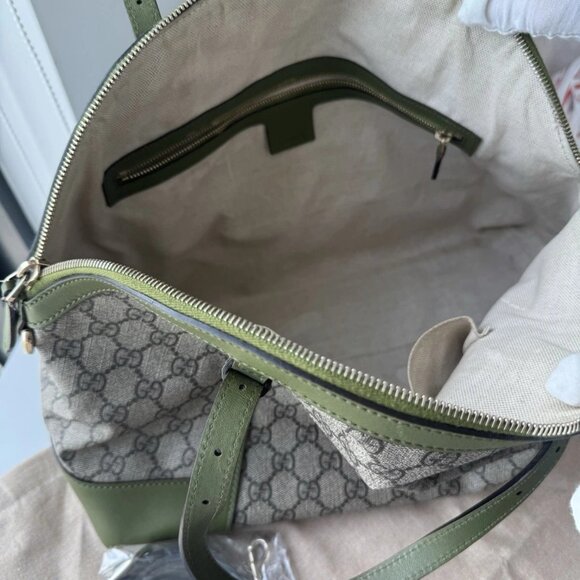 GUCCI Large Joy Boston Bag for Women, GG Canvas Green. Auth - Picture 12 of 16